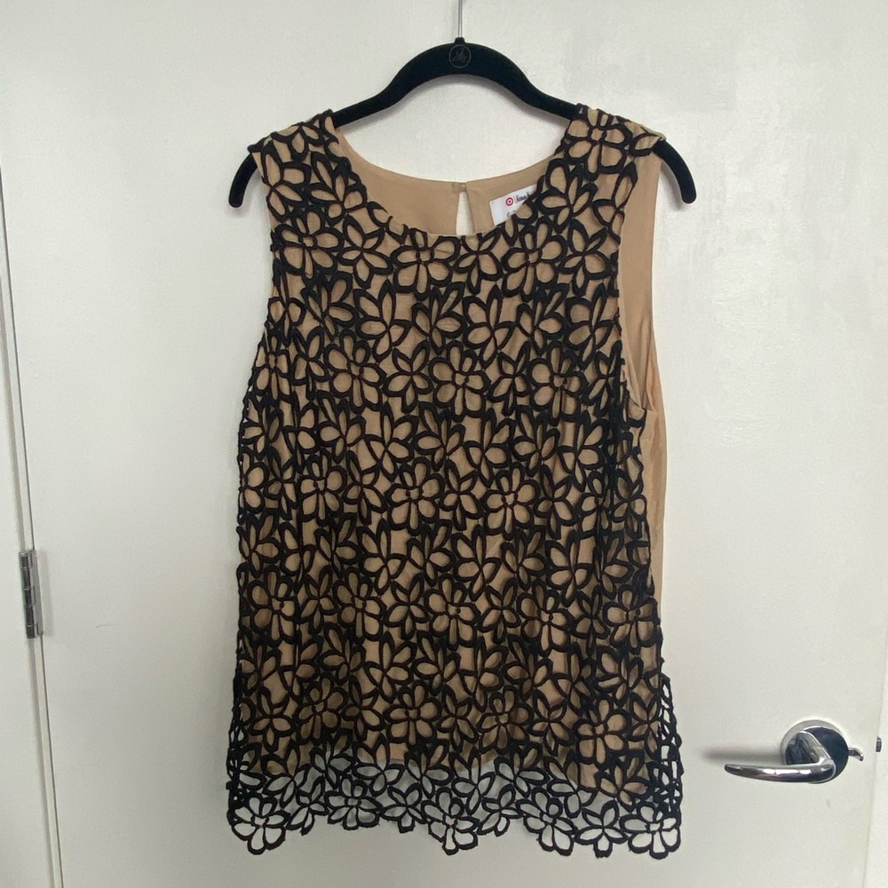 Target/Neiman Marcus collab lace front shirt
